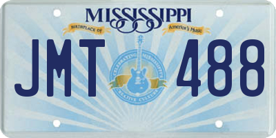 MS license plate JMT488