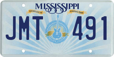 MS license plate JMT491
