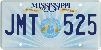 MS license plate JMT525