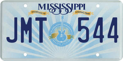 MS license plate JMT544