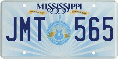 MS license plate JMT565