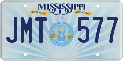 MS license plate JMT577