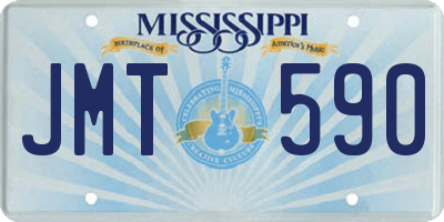 MS license plate JMT590
