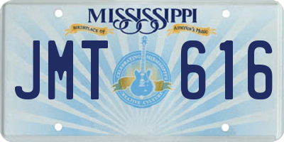 MS license plate JMT616