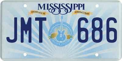MS license plate JMT686