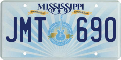 MS license plate JMT690
