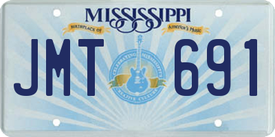 MS license plate JMT691