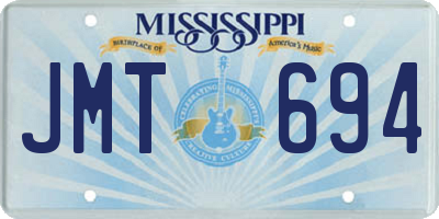 MS license plate JMT694
