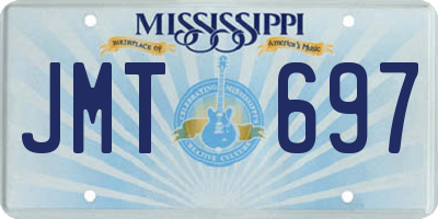 MS license plate JMT697