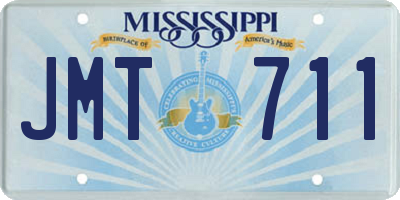 MS license plate JMT711
