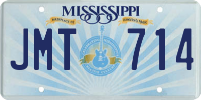 MS license plate JMT714