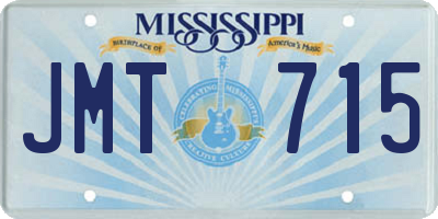 MS license plate JMT715