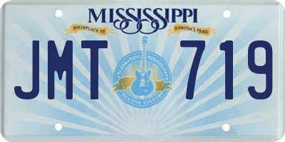 MS license plate JMT719