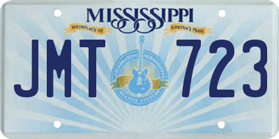 MS license plate JMT723