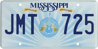 MS license plate JMT725
