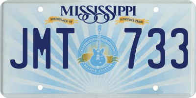 MS license plate JMT733