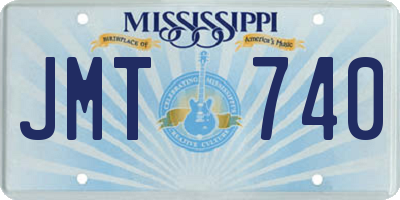 MS license plate JMT740