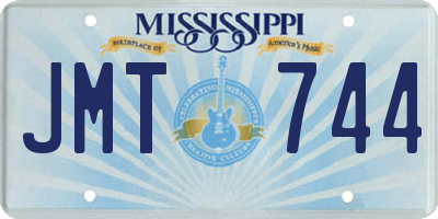 MS license plate JMT744