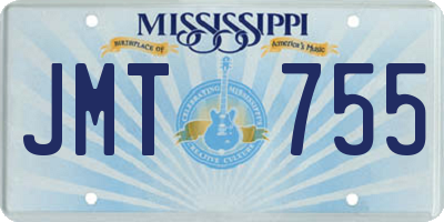 MS license plate JMT755