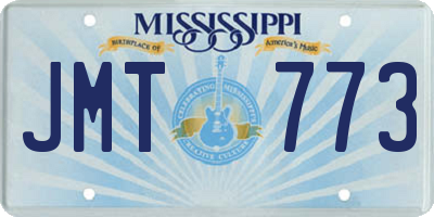 MS license plate JMT773