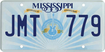 MS license plate JMT779