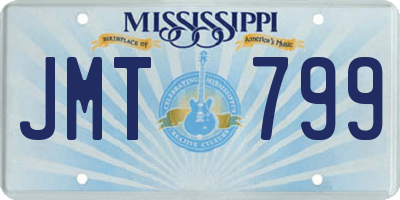 MS license plate JMT799