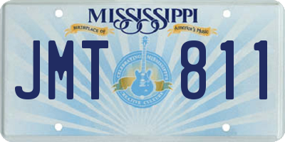 MS license plate JMT811