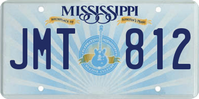 MS license plate JMT812