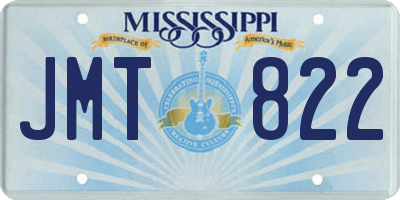 MS license plate JMT822