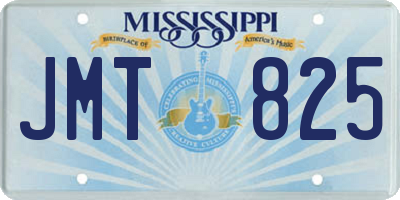 MS license plate JMT825