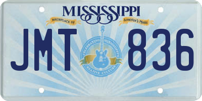 MS license plate JMT836