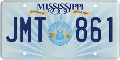 MS license plate JMT861