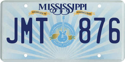 MS license plate JMT876