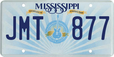 MS license plate JMT877