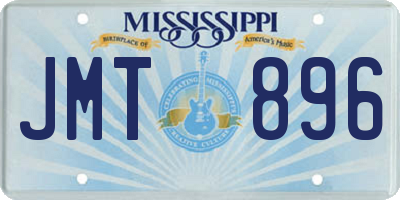 MS license plate JMT896