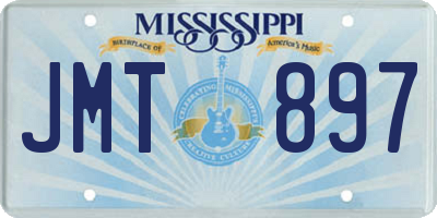 MS license plate JMT897
