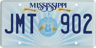 MS license plate JMT902