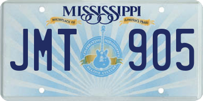 MS license plate JMT905