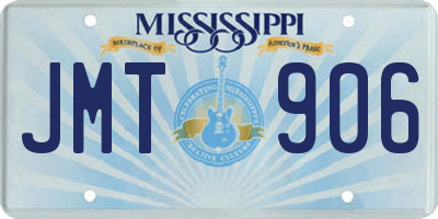 MS license plate JMT906