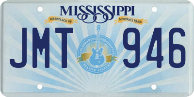 MS license plate JMT946