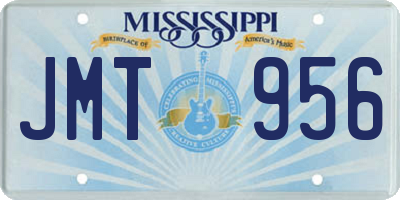 MS license plate JMT956