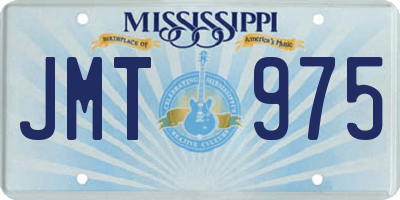 MS license plate JMT975