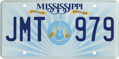 MS license plate JMT979