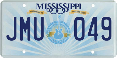 MS license plate JMU049