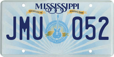 MS license plate JMU052