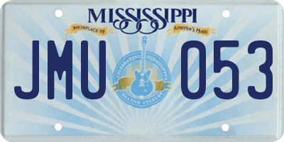 MS license plate JMU053