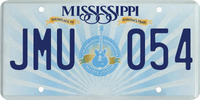 MS license plate JMU054