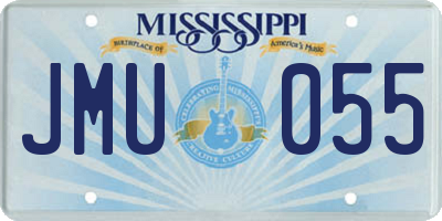MS license plate JMU055