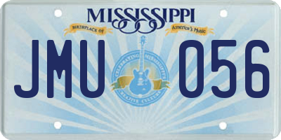 MS license plate JMU056