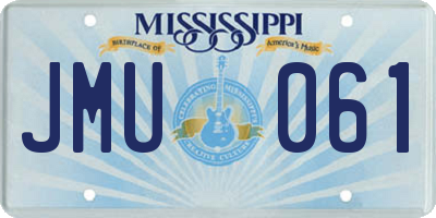 MS license plate JMU061
